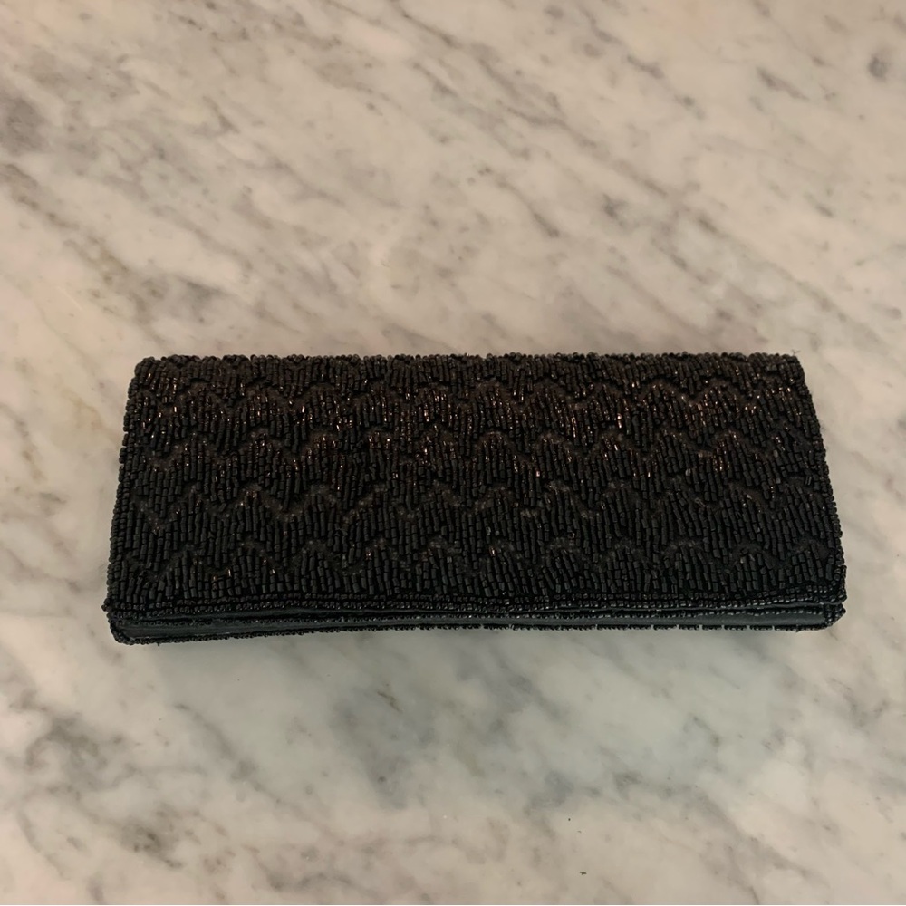 Black Beaded Clutch
